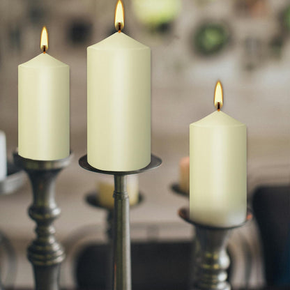 YOROXRG 2"x4" High Ivory Pillar Candles, Set of 20 Unscented. Bulk Buy. Ideal for Halloween, Wedding, Emergency Lanterns, Household, Wedding and Home Décor Candlesticks