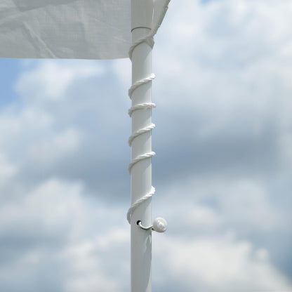 ShelterLogic 10' x 20' 6-Leg Agricultural Outdoor Shade Tent Canopy, UPF 50+, 100% Waterproof Small Storage Tent for Livestock and Crops, White