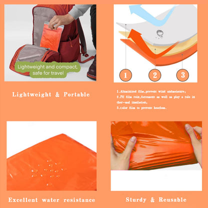 Eanpet 5Pcs Survival Kit Portable Survival Emergency Tents and Shelters Camping Blankets 2 Person Sleeping Bags Rain Ponchos for Adults Bulk for Outdoor Hiking,First Aid,Green