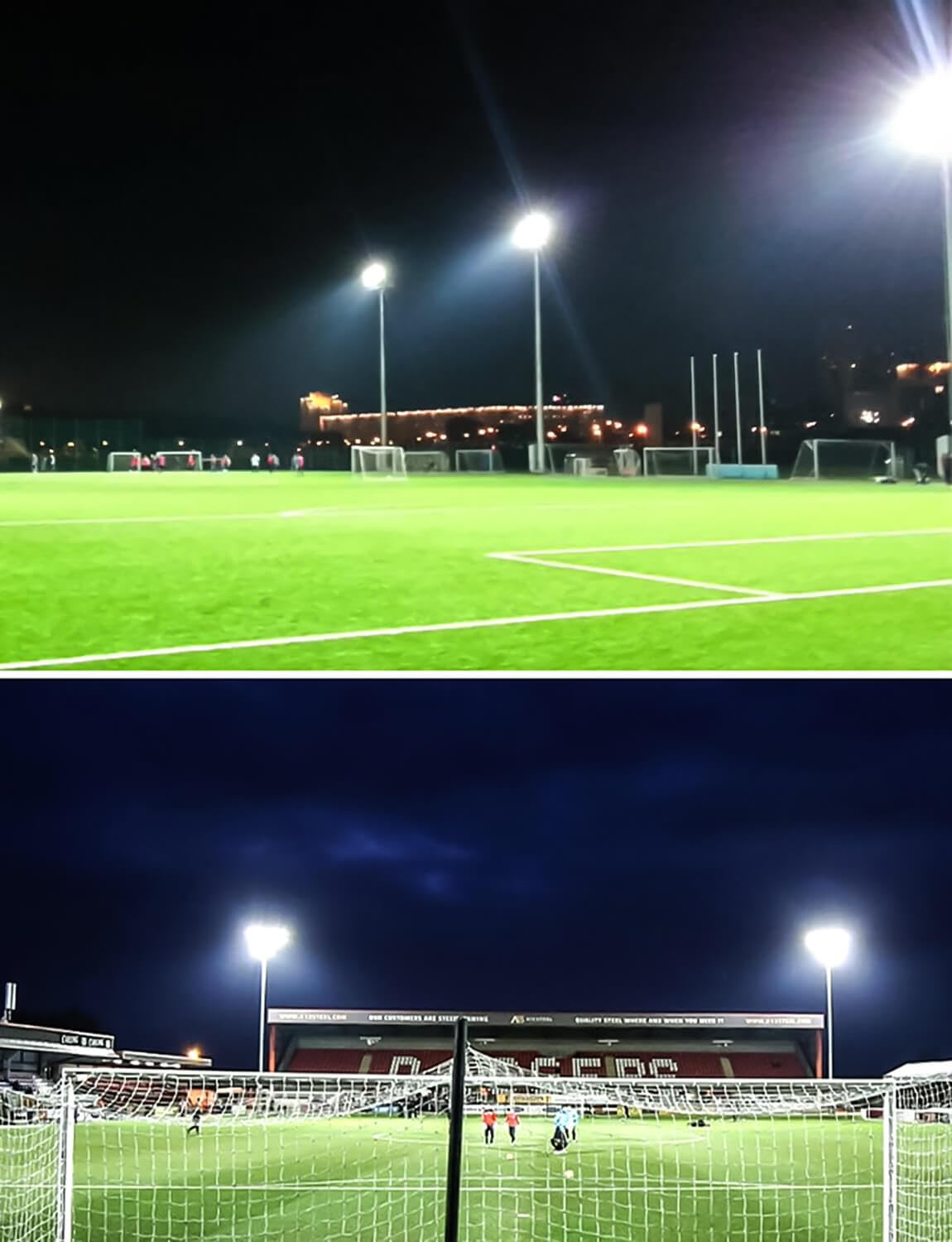 Kekeou Stadium Lights Outdoor LED Flood Light Outdoor 56000 Lumens Surge 6KV Field Lighting 6500K IP67 Waterproof Adjustable Lighting Angle Riding Arena Lights for Court
