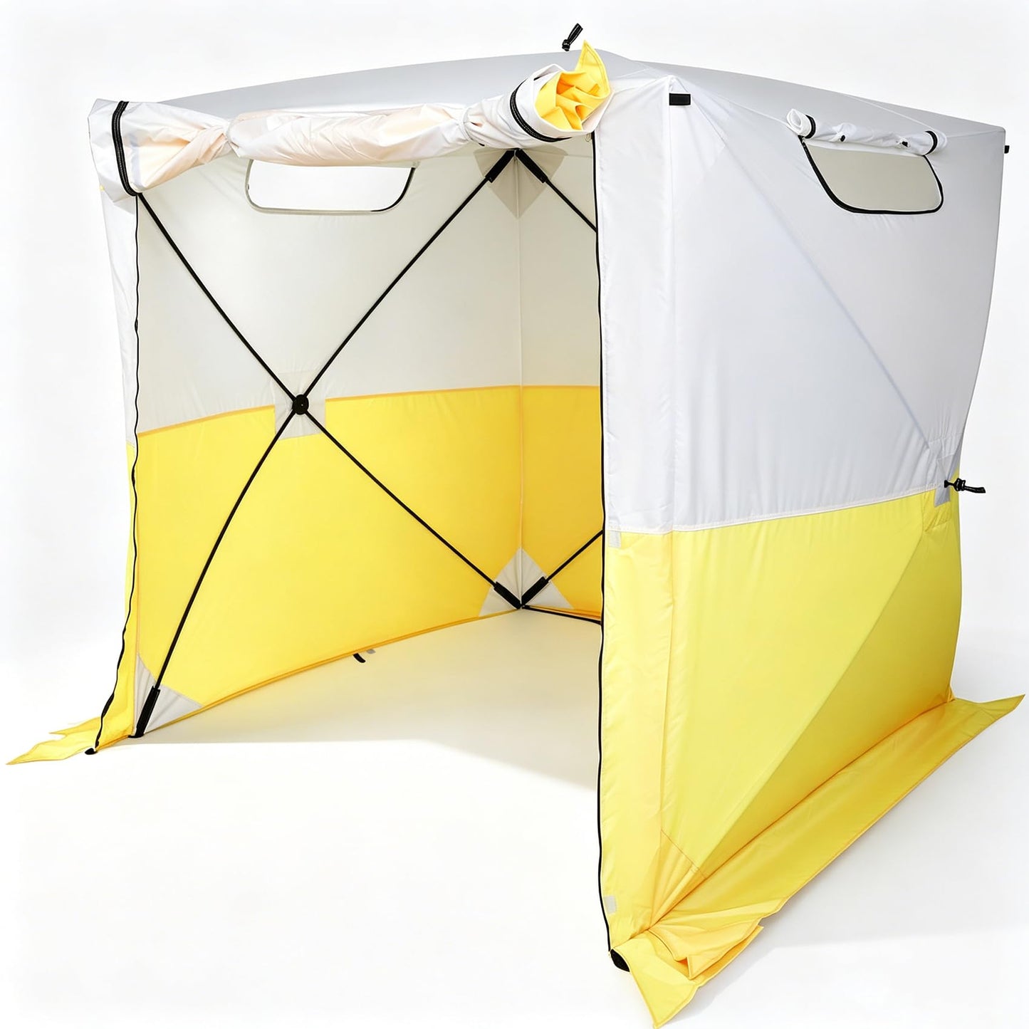 Work Tent WT-66 Pop Up Work Tent 6x6 ft Jobsite Tent, 420D Oxford PU2000mm CPAI-84 V0 Flame Retardant, Instant Tool-Free Setup Portable Work Shelter, UV50+ Heavy Duty Construction Tent