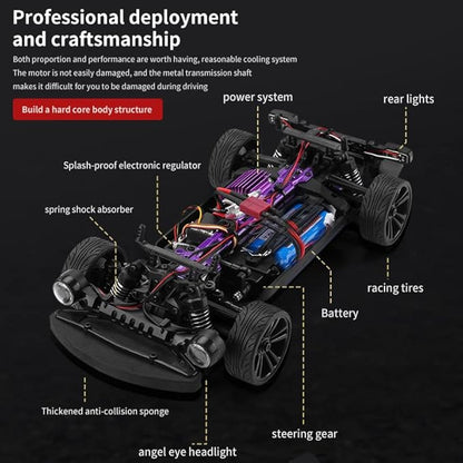 1:16 Scale Off-Road Retro Classic Car SCY-16302-2.4G 4WD 35km/h High-Speed Racing Damping Climbing Off-Road Vehicles Christmas Birthday Gift for Adults(Army Green)