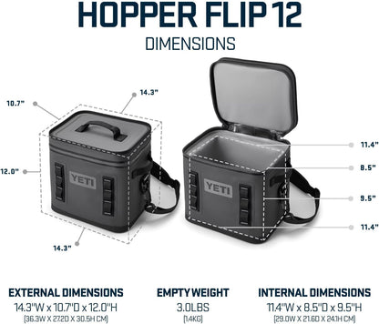 YETI Hopper Flip 8 Portable Soft Cooler, Venom