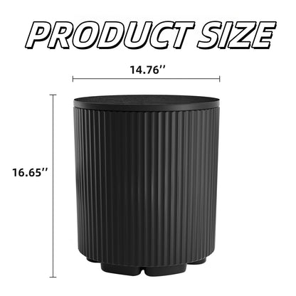 SEVOBAL 16.65in Outdoor Cooler Side Table - 2 in 1, Patio Table and Ice Chest Storage, Portable Ice Bucket Cooler, Outdoor Ice Chest Side for Parties Picnics Beach, Black