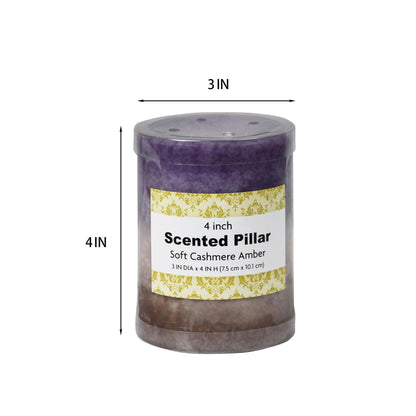 4 Inch Purple Sand Scented Pillar Candle