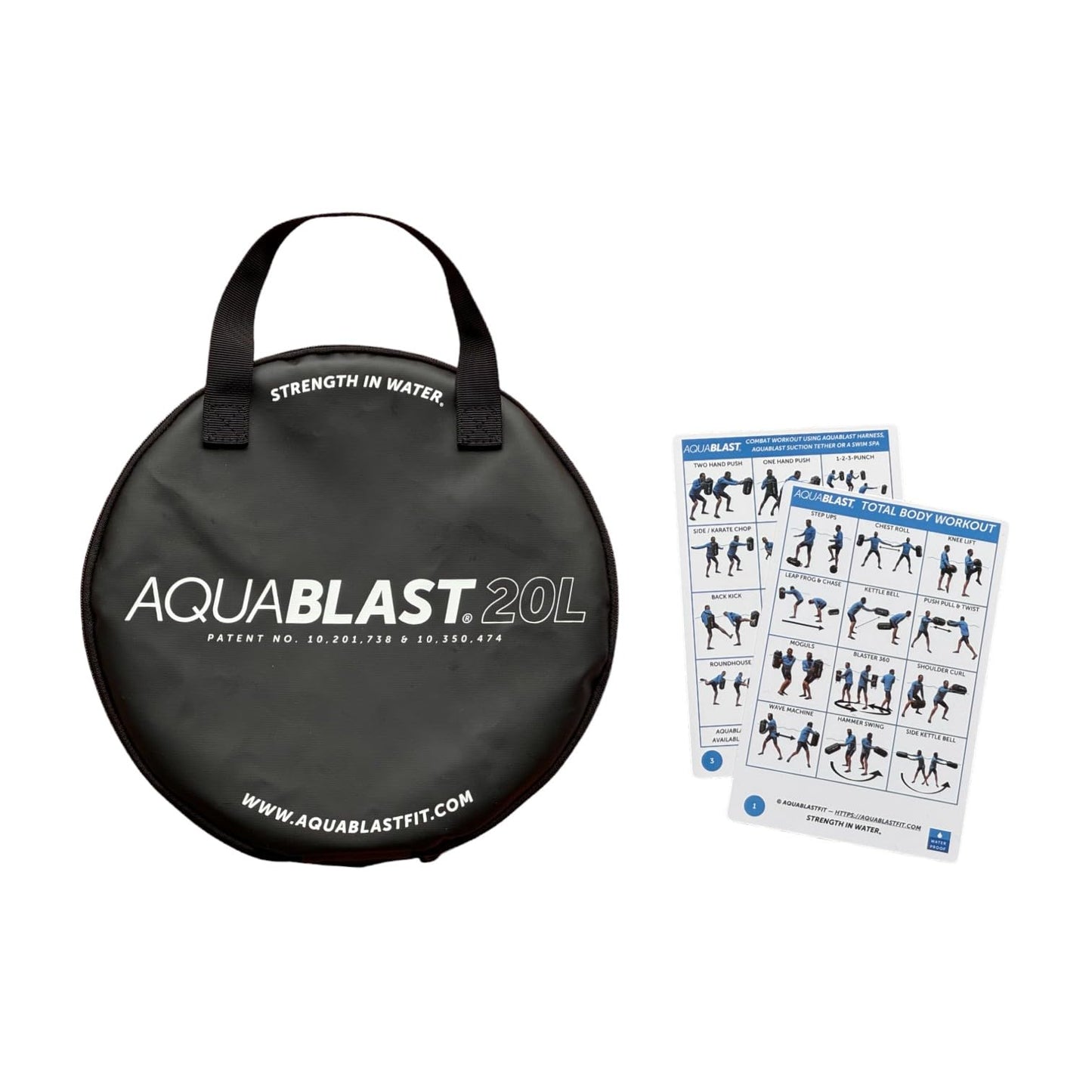 Aqua BLAST 20-Liter Fitness & Punching Bag for Swimming Pools; Get a Total-Body, Low-Impact Workout Using Water Resistance & Weight; The Portable Bag Sets Up in Seconds; Take it Anywhere
