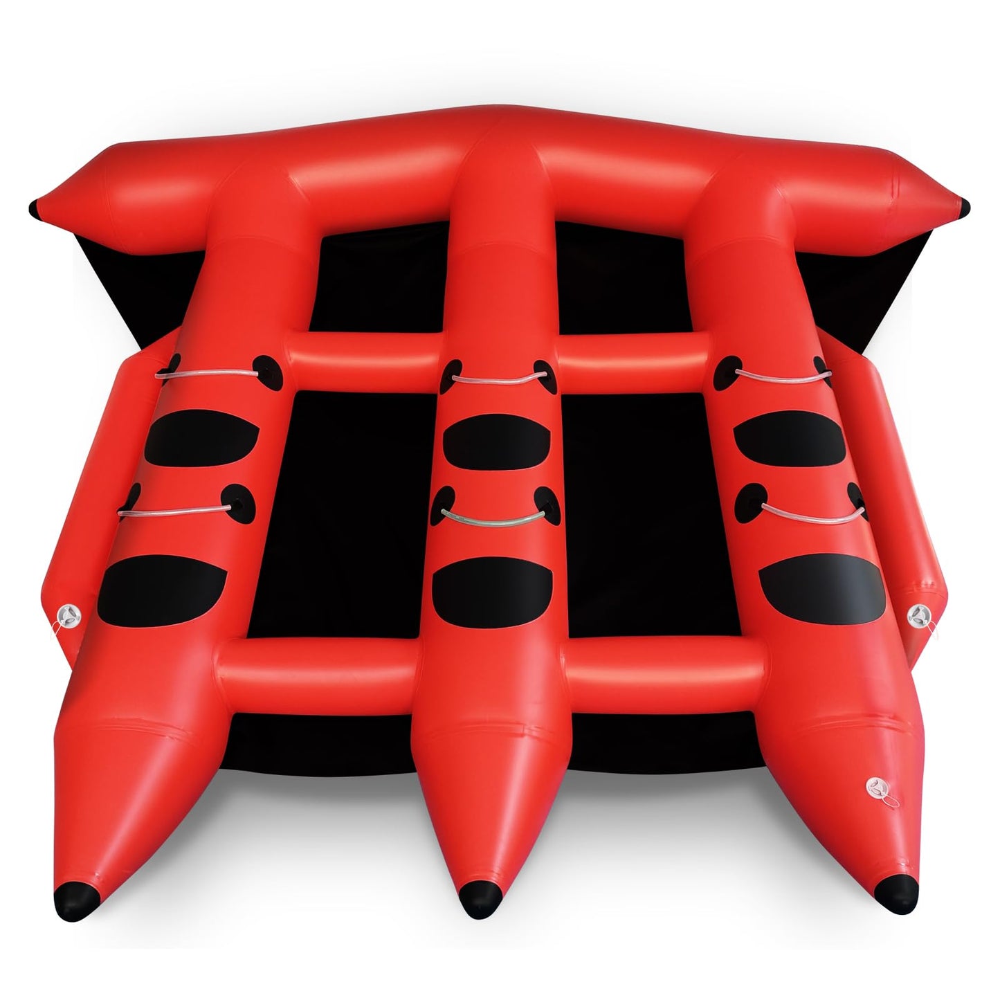 GYUEM Inflatable Towable Tubes for Boating, 2-6 Riders Flying Boat Tube for Seaside, Lake, Water Park for Water Sports - with Electric Pump, Grab Handles, Tow Points, Speed Safety Valve