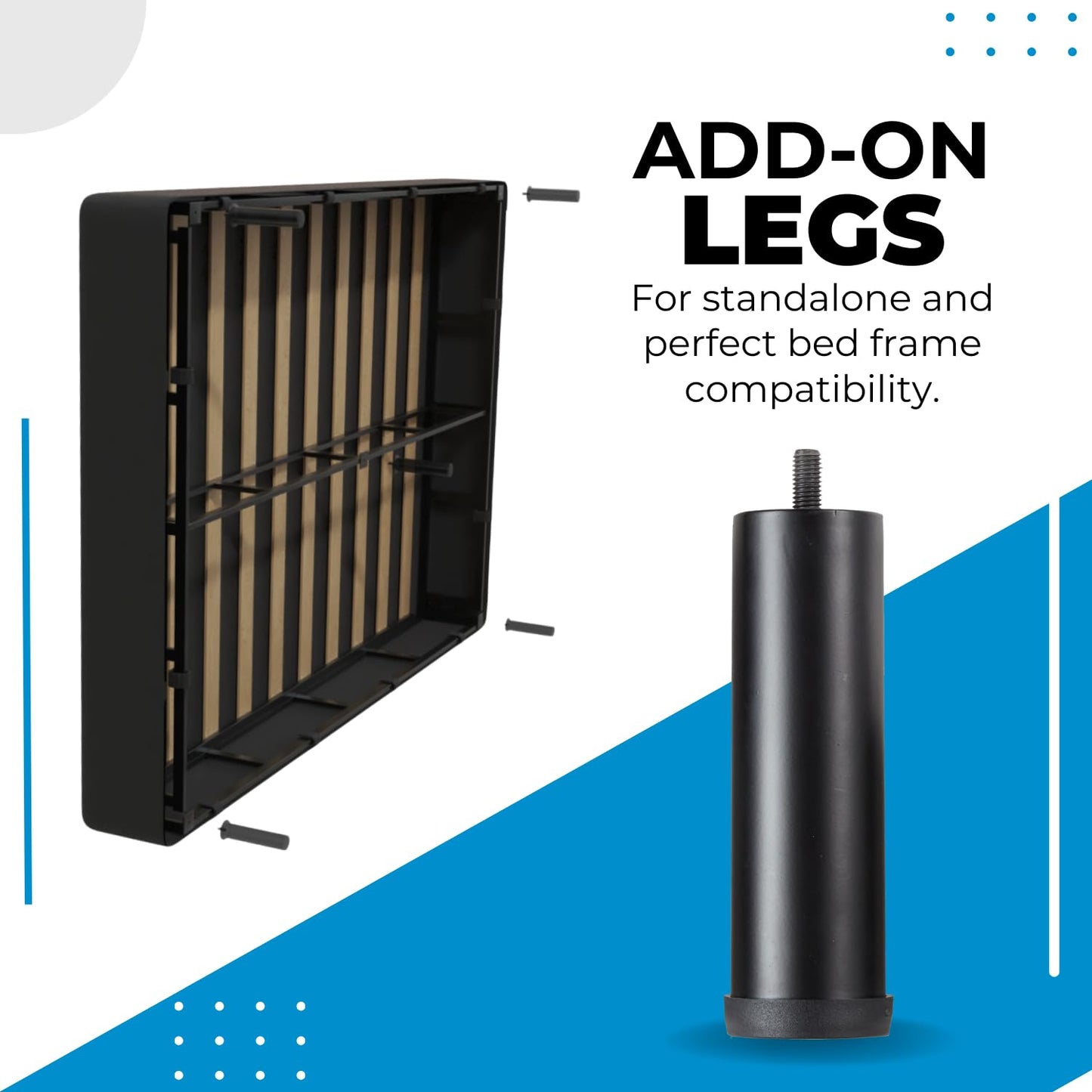 Boyd Sleep Full Size Omni Base 2-in-1 Metal Bed Frame or Foundation, Easy Assembly, Removable Legs, Heavy Duty Support, Headboard Brackets Included, Box Spring Alternative