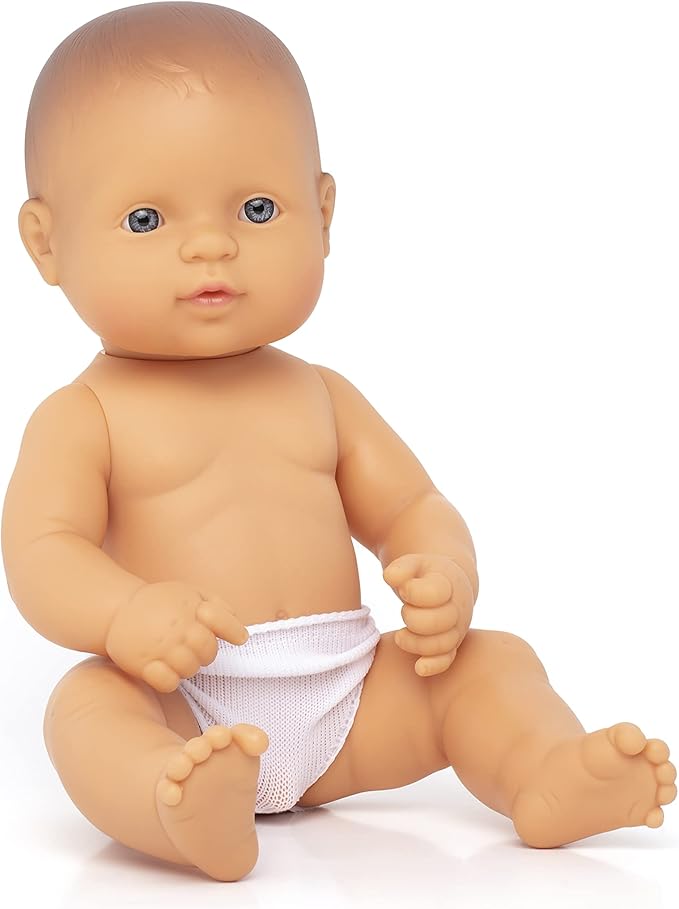 Miniland Realistic Baby Doll with Anatomically Correct Features Reborn Baby Dolls Cute Scented Body with Vanilla Perfume Comes in Polybag 12 5/8 inches Tall | Caucasian Boy