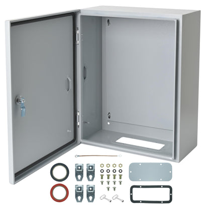 Waterproof Electrical Enclosure 24 x 24 x 12 inches, Outdoor Electrical Box Weatherproof, Electrical Junction Box with Reinforced Lock