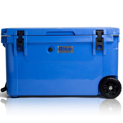 Blue Coolers Ark Series with Wheels 110 Quart, Roto-Molded Ice Cooler | Large Ice Chest Holds Ice up to 10 Days | (Blue)