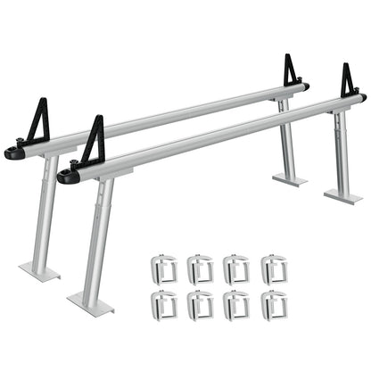 Truck Rack, 17"-29" Aluminum Adjustable Ladder Rack for Trucks, 800 lbs Capacity Heavy Duty Truck Bed Rack with Non-Drilling C-Clamps, Pickup Truck Racks for Kayak, Surfboard, Lumber, Ladder