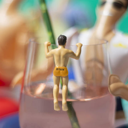 NPW Drinking Buddies Drink Markers, Wine Glass Charms for Parties - Bachelorette, Girls' Nights, Family Get Together & More, Novelty Gifts (6 Count)