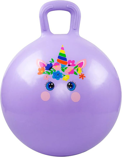 PlayZap Hopper Balls for Kids 6-12 20 Inches Bouncy Ball with Handle 20 Inflatable Bouncing Hopper 50cm Jumping Toys Garden Hopping Toys Girls Boys Gifts