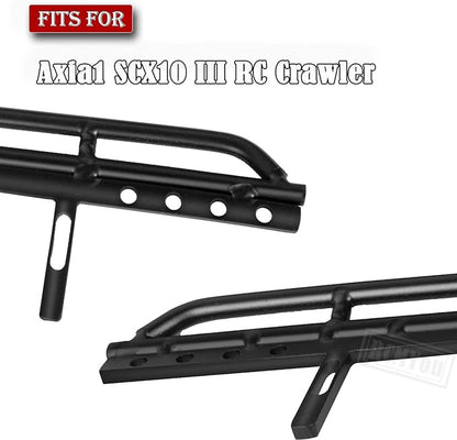Side Pedal Upgrades Part for Axial SCX10 III RC CrawlerMetal Rock Sliders Metal Side Pedal Hop ups