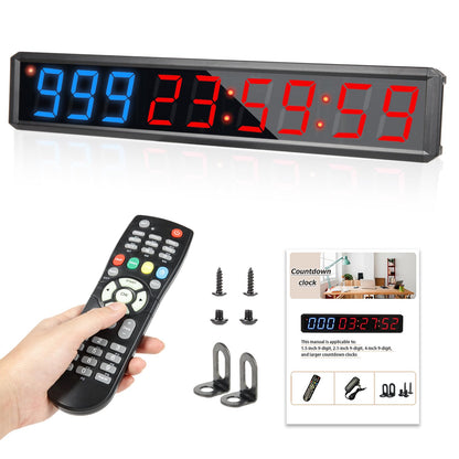 SMAHEAT LED Countdown Clock, 999 Days, 23 Hours, 59 Minutes, 59 Seconds, Event Countdown Clock/Factory Accepts Your Exclusive Customization (2.1 inches 3 Blue+6 red)