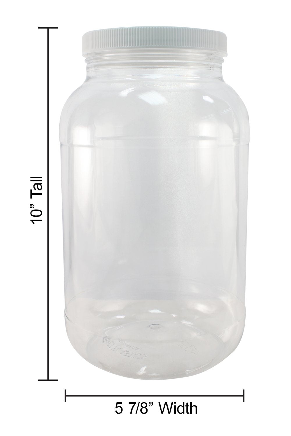 Pinnacle Mercantile 1 Gallon Plastic Jars with Screw on Lined Lids 24 Pack Wide Mouth Food Storage Containers