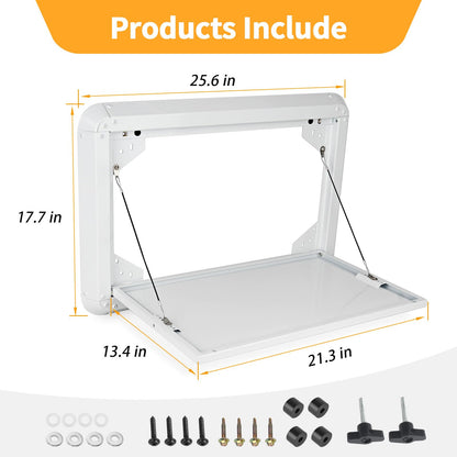 DXGTOZA Foldable Rv Tables Campervan Outside Picnic Wall Mounted Table Aluminum Alloy Folding Wall Table Kit for Campervans/Motorhomes/Travel Trailers/Truck Campers