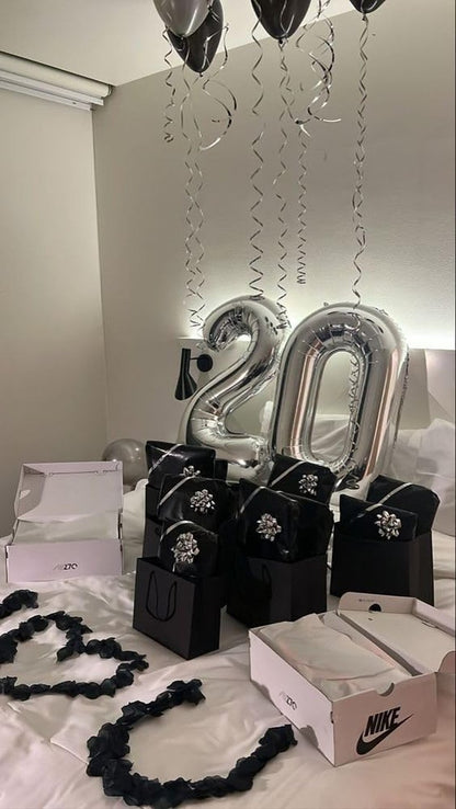 Silver Number 26 Balloon 40 inch, 26 Number Balloons, 26th Silver Birthday Decorations, 26 Year Old Women Men Silver Party Supplies