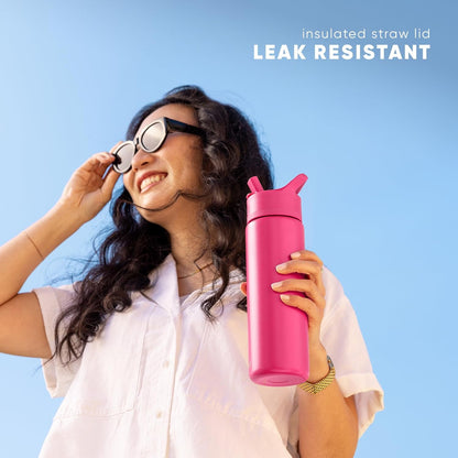 Simple Modern Kids Water Bottle - Vacuum Insulated Stainless Steel Flask | 18oz Lavender Mist, BPA-Free
