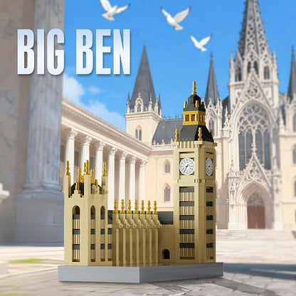 DAHONPA Micro Mini Big Ben Building Block Set (1017 Pcs) Famous Architecture Brick Toy Gifts for Adults