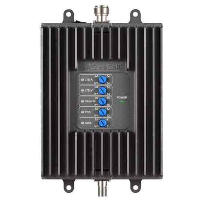 SureCall Fusion4Home Cell Phone Signal Booster up to 2000 sq ft, Boosts 5G/4G LTE, Omni Outdoor Antenna, Home & Office Multi-User All Carrier, Verizon AT&T Sprint T-Mobile, FCC Approved, USA Company