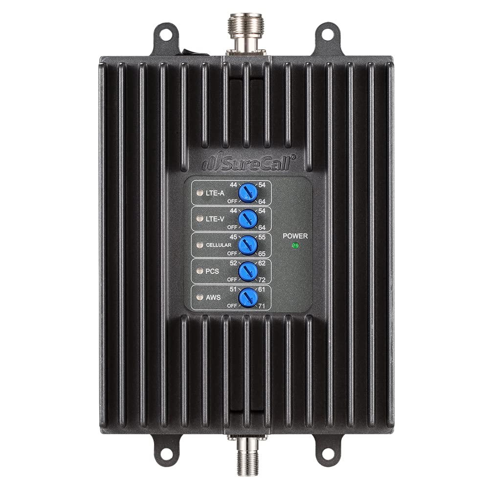 SureCall Fusion4Home Cell Phone Signal Booster Kit for Home and Office - Verizon, AT&T, Sprint, T-Mobile 3G, 4G and LTE, Covers Up to 3,000 Sq Ft, black (SC-PolyH-72-OP-Kit)