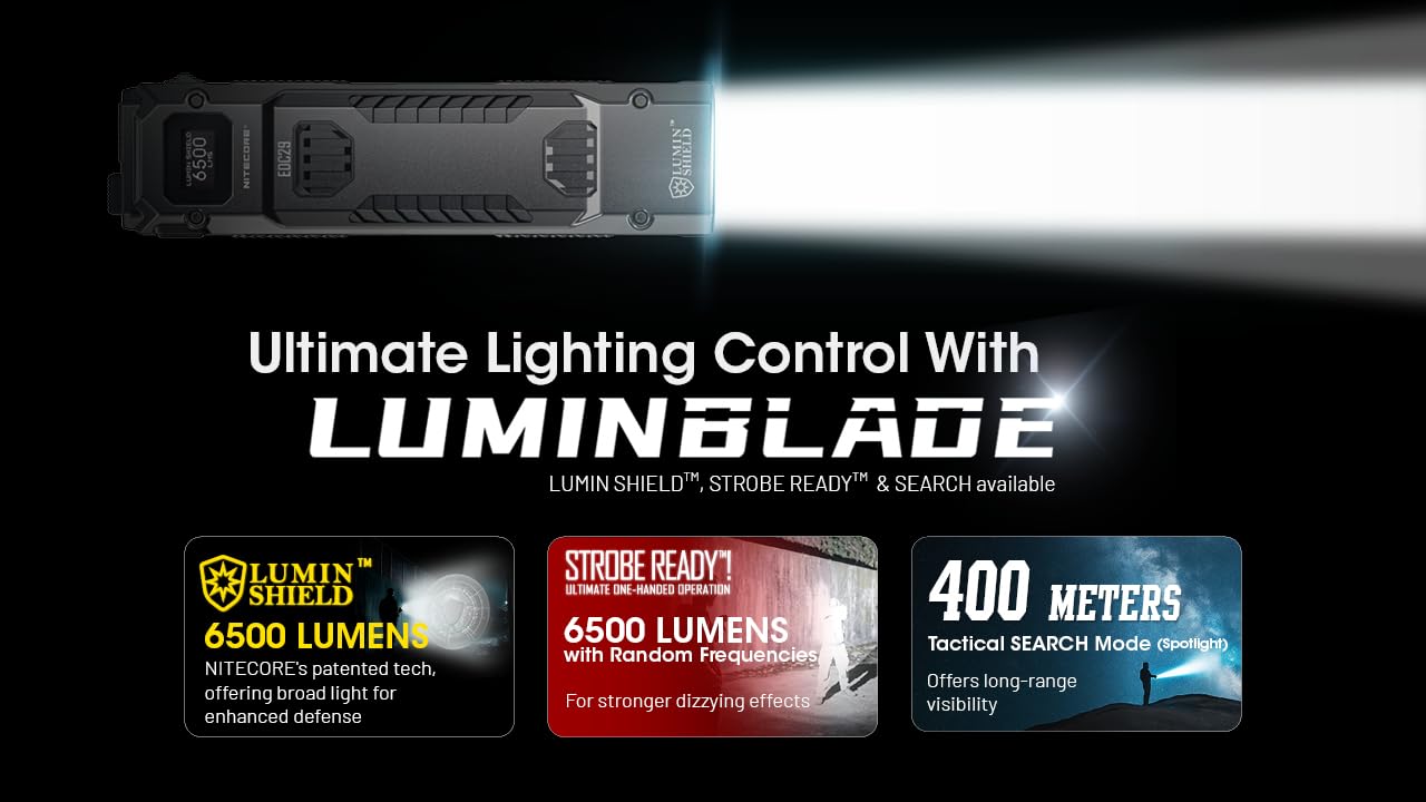 EdisonBright Nitecore EDC29 6500 Lumen USB Rechargeable Slim Body LED Flashlight EBR Charging Adapter