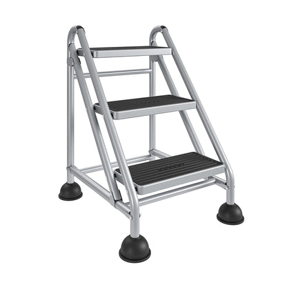 Cosco 3-Step Rolling Step Ladder, Grey