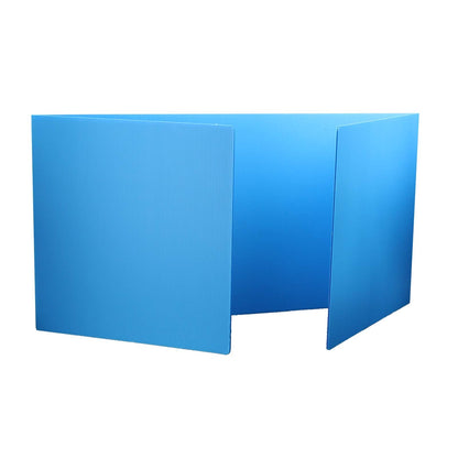 Flipside Products 12”x 46.5” Blue Plastic Study Carrel, Privacy Boards, Premium Corrugated Plastic, Student Privacy and Focus Booth for The Classroom, Desk Divider, Made in USA - 12 Pack