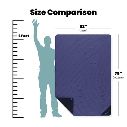 Rumpl Overland Mat – Waterproof, Padded Ground Cover and Blanket, Marionberry