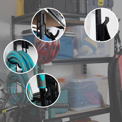 Ultrawall 5 Pack Shelving Hooks - Versatile Organization for Clothes, Hats, Tools & More