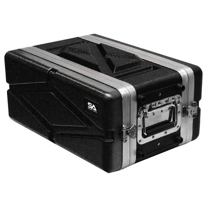 Seismic Audio - SALWR4S - Lightweight 4 Space Compact ABS Rack Case - 4U PA DJ Amp Effects Shallow Rack Case