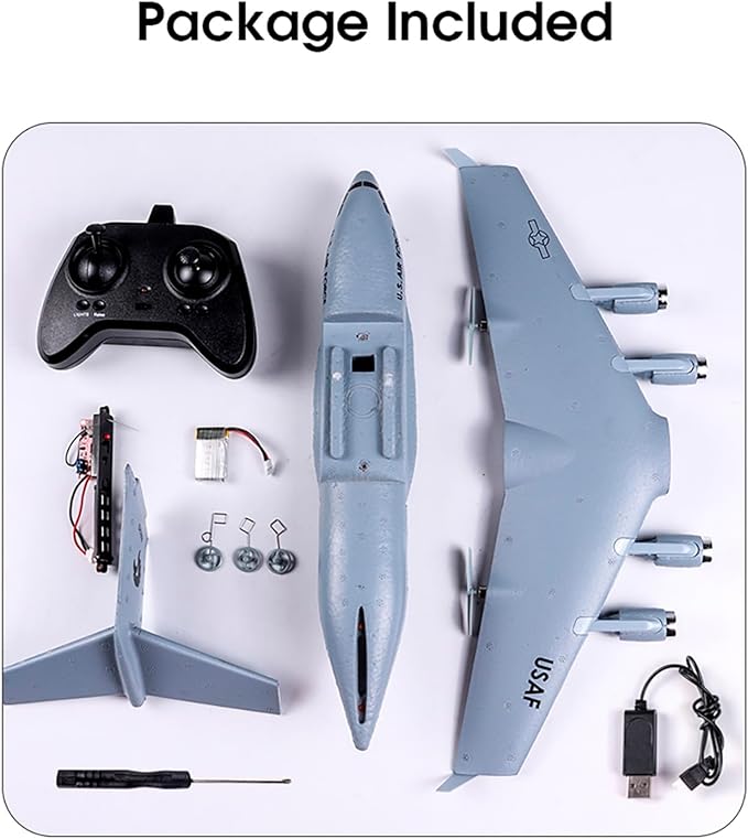 RC Plane Remote Control Airplane 2 Channels RC Airplane C-17 Military Transport Aircraft 2.4GHz EPP Foam Fixed-Wing RC Glider with Gyro and 2 Batteries Easy to Fly for Beginners