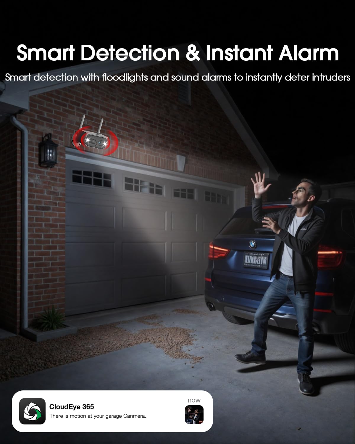 Camcamp Solar Security Camera Wireless Outdoor, 2K Ultra Clear Home Security Camera System, No Subscription, Smart Human Detection, Easy Installation, 5GHz & 2.4GHz WiFi