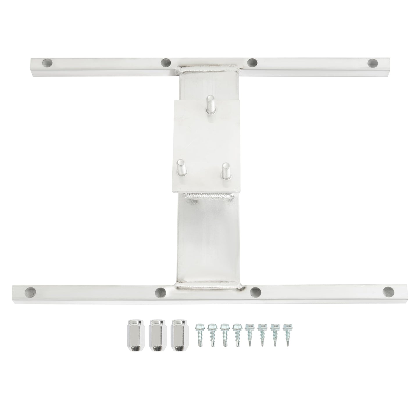 ALMULOO H-Mount Spare Tire Carrier Compatible with Standard 5 on 4.5" Common Trailer Wheel Bolt Pattern Silvery Aluminium