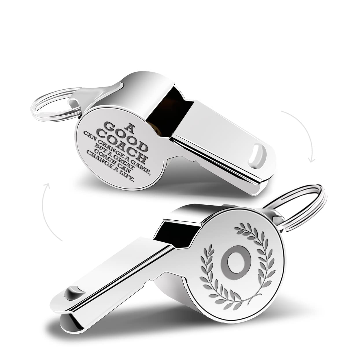 Letters Coach Gifts, Whistle for Coaches, Whistle Emergency, Thank You Coach Gifts, Coaches Whistle with Lanyard Cheer Coach Gift for Men Women Teachers Referees School Sports Coach Outdoor, Letter O