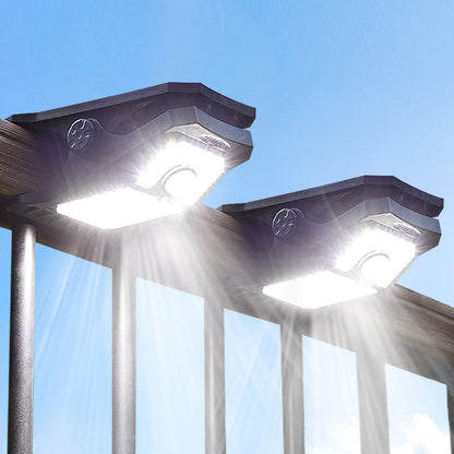 LIFENGSOLER 45 LED Motion Sensor Outdoor Lights, Solar & USB Powered, Waterproof, Black, Model JZD-45-2, 800LM, 2 Pack