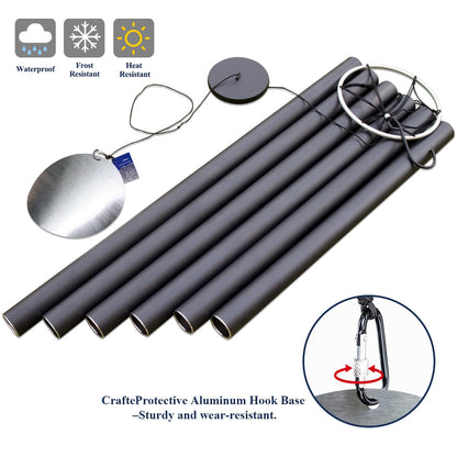 ASTARIN 78 Inch Wind Chimes for Outside with 6 Tubes Tuned Relaxing Melody, Extra Large Wind Chimes Outdoor Deep Tone for Patio, Backyard, Garden, and Outdoor Decor,Black