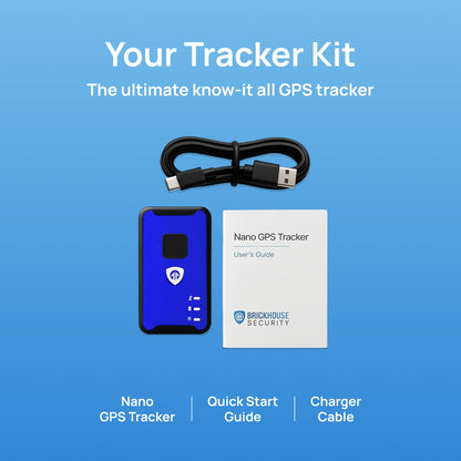 Brickhouse Security GPS Tracker for Vehicles No Monthly Fee - 1 Year Subscription Included - Portable LTE GPS International Tracking Devices for Cars Hidden - Tiny GPS Trackers for Cars - GPS Trackers