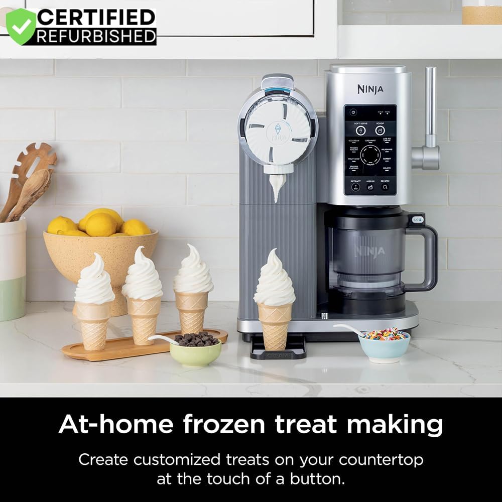 Ninja NC701 CREAMi Swirl 13-in-1 Soft Serve Ice Cream Machine - Renewed with 2-Year Protection Plan