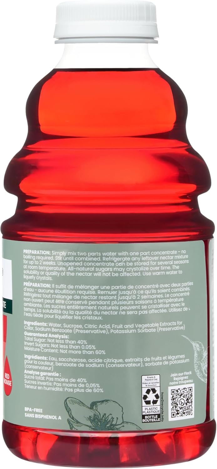 Perky-Pet Hummingbird Nectar Concentrate - 32 oz | Makes 96 FL OZ of Red Nectar for Feeders