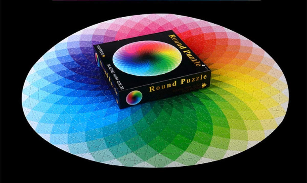 LRRH 1000 PCS Rainbow Palette Jigsaw Puzzle Intellectual Game for Adults and Kids