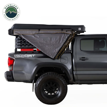 Overland Vehicle Systems 19689909 HD Nomadic 270 LTE Awning Passenger Side | 65 Sq Ft of Coverage | Dark Gray Fabric with Travel Cover Included | Twist and Lock Technology | Weather-Resistant