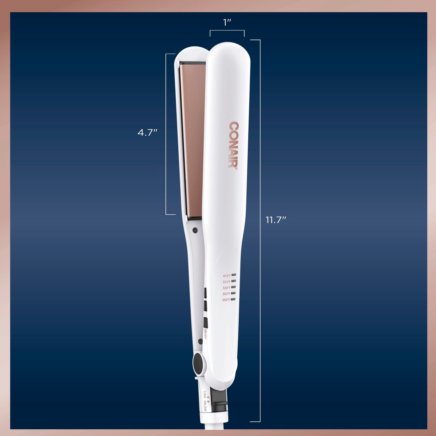 Conair Double Ceramic Flat Iron, 1 1/2-inch Wet-to-Dry Hair Straightener