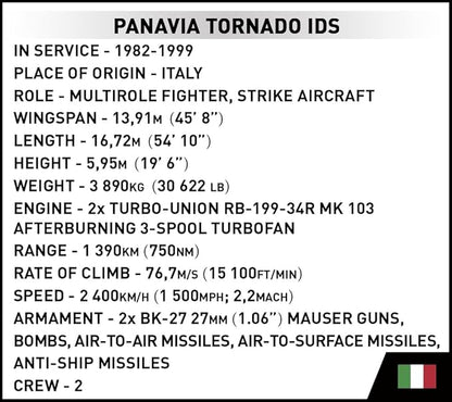 COBI Armed Forces Panavia Tornado IDS (Italia) Building Set 483 Pieces