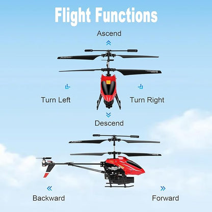 GoolRC Remote Control Helicopter WLtoys V398-C 3.5 Channel RC Helicopter with 6-Axis Gyroscope Altitude Hold LED Light Simulate Firing 2.4GHz Flying Toys for Beginners