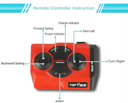 GoolRC Mini RC Submarine Boat Remote Control Waterproof Diving Toy (White)