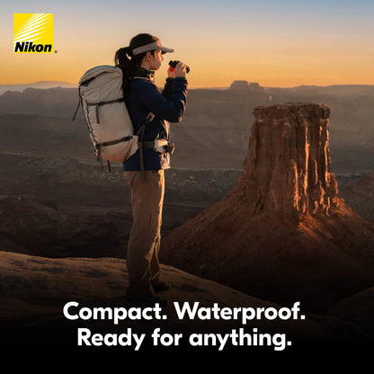 Nikon Trailblazer II 10x25 | Ultra-Compact Waterproof and Fogproof Travel Binoculars with Multilayer-Coated Optics and Rubber-Armored Body