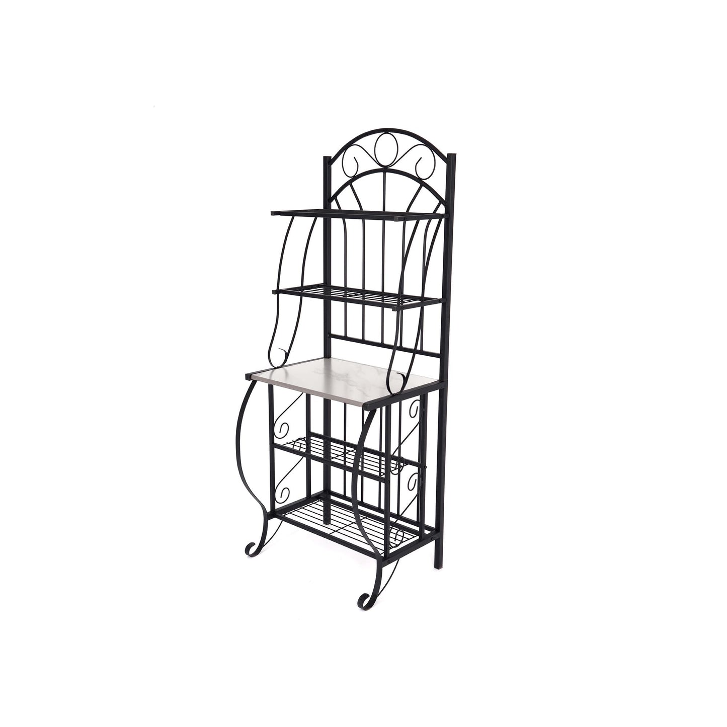 Boraam Valencia Baker's Rack with Faux Marble Shelf